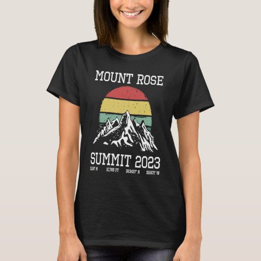Climbed Mount Rose Summit Club Hike Nevada Hiking  T-shirt (Voorkant)