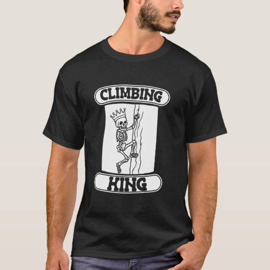 Climber Skeleton Rock Mountain - Klimmen Ki T-shirt (Voorkant)