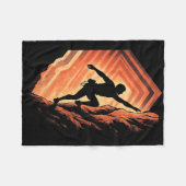 Climber - Vintage Bouldering Solo  Fleece Deken (Voorkant (Horizontaal))