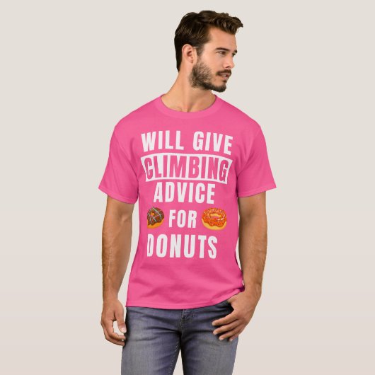 Climbing Advice For Donuts Climber Bouldering Funn T-shirt (Voorkant volledig)
