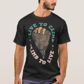 Climbing climbering bouldering mountains t-shirt (Voorkant)