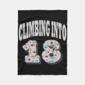 Climbing Into 18 Year Old Rock Climbing Birthday  Fleece Deken (Voorkant)