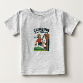 Climbing Is My Therapy Cartoon Rock Climber Design (Voorkant)