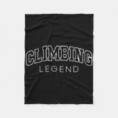 Climbing Legend Funny Athletic Lettering Climber C Fleece Deken (Voorkant)