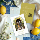 Climbing Lemon and Flowers Arch Photo Wedding Save The Date