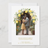 Climbing Lemon and Flowers Arch Photo Wedding Save The Date (Voorkant)