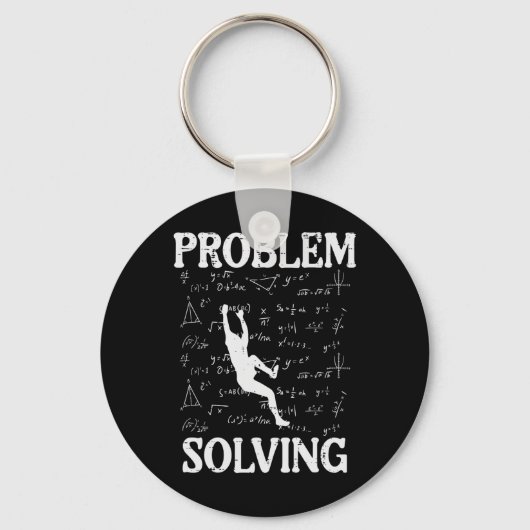 Climbing Problem Solving Math Formulas Funny Men W Sleutelhanger (Voorkant)