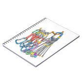 Climbing rack or quickdraws and wires notitieboek (Linkerzijde)