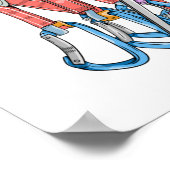 Climbing rack or quickdraws and wires poster (Hoek)