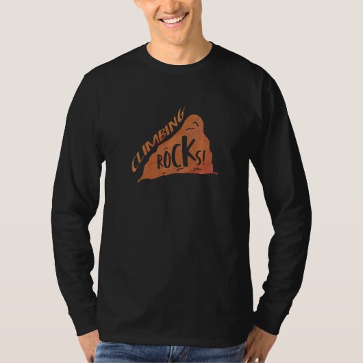 Climbing Rocks Climbing Bouldering Rock Climber Mo T-shirt (Voorkant)