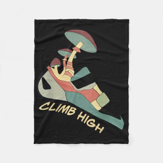 Climbing Shoe Mushroom  Fleece Deken (Voorkant)