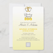 Climbing Towards I Do BBQ Wedding Shower Yellow Kaart (Achterkant)