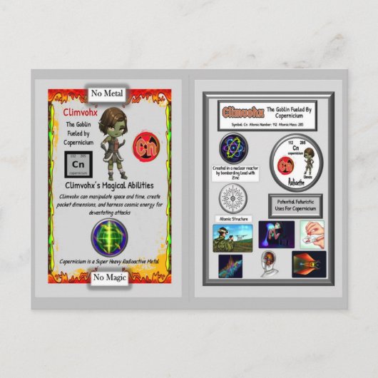 Climvohx Presenteert Copernicium Ruilkaart Briefkaart (Voorkant)