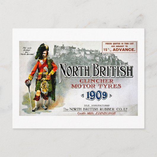 Clincher Motor Tires1909 -  reclame Briefkaart (Voorkant)