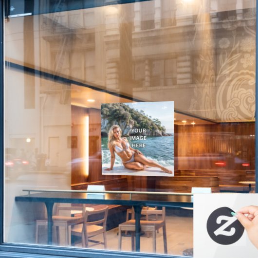 CLING! Aangepaste Ramensticker – Voeg Afbeelding Raamsticker (Cafe Raam)