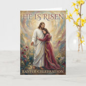 Clinging to the Risen One Easter Card Kaart (Gele Bloem)