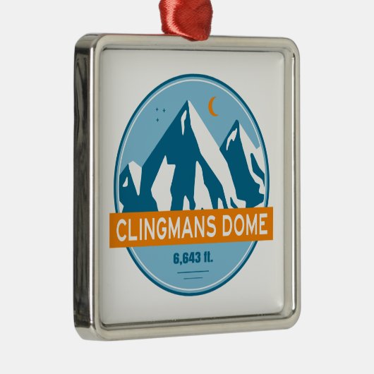 Clingmans Dome North Carolina Tennessee Stars Moon Metalen Ornament (Rechts)