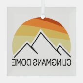 Clingmans Dome Retro Glas Ornament (Achterkant)