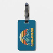 Clingmans Dome Retro Turquoise Bagagelabel (Achterkant verticaal)