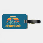 Clingmans Dome Retro Turquoise Bagagelabel (Achterkant horizontaal)
