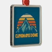 Clingmans Dome Retro Turquoise Metalen Ornament (Rechts)