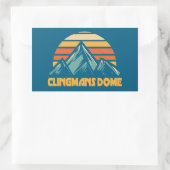 Clingmans Dome Retro Turquoise Rechthoekige Sticker (Tas)