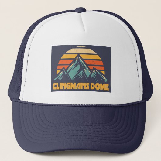 Clingmans Dome Retro Turquoise Trucker Pet (Voorkant)