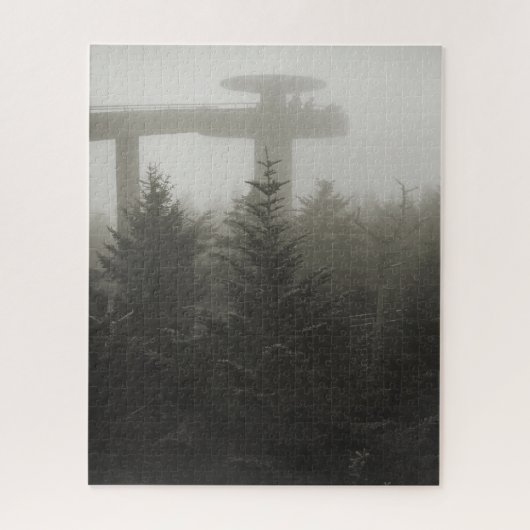 Clingmans-koepel in de mist - GSMNP - 16x20 Legpuzzel (Verticaal)
