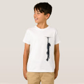 Clingy Black Lab Off-Leash Art™ T-shirt (Voorkant volledig)