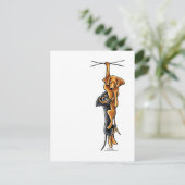 Clingy Dachshunds Briefkaart (Staand voorkant)