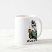 "CLINGY" Funny Scratching Cat Mug Koffiemok (Voorkant rechts)