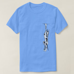 Clingy Harlequin Great Dane T-shirt