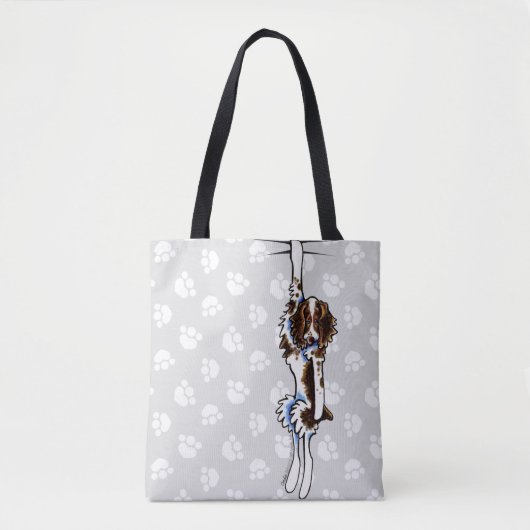 Clingy Liver White Springer Spaniel Tote Bag (Voorkant)