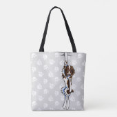 Clingy Liver White Springer Spaniel Tote Bag (Achterkant)