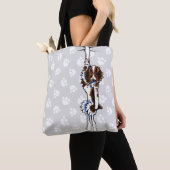Clingy Liver White Springer Spaniel Tote Bag (Dichtbij)