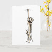 Clingy Weimaraner Kaart (Gele Bloem)