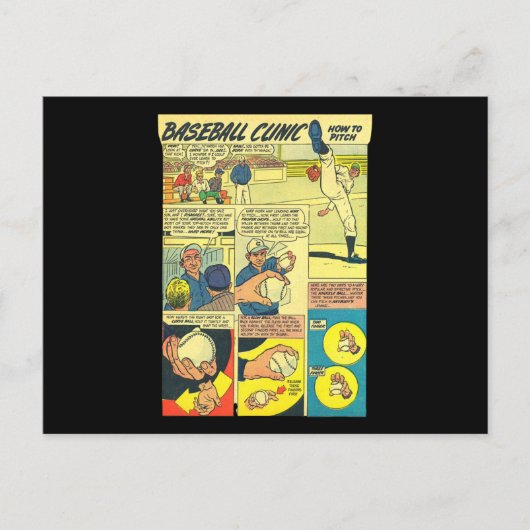 Clinic Comic Book (Baseball Clinic Boek om te zett Briefkaart (Voorkant)