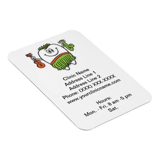 Clinic Promotional Magnet (Happy Hoola Tooth) Magneet (Rechterzijde)