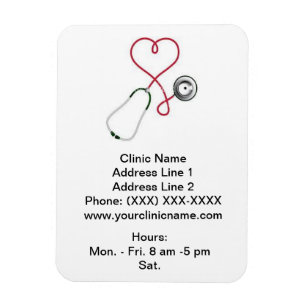 Clinic Promotional Magnet/Vertical (Heart Dr.) Magneet
