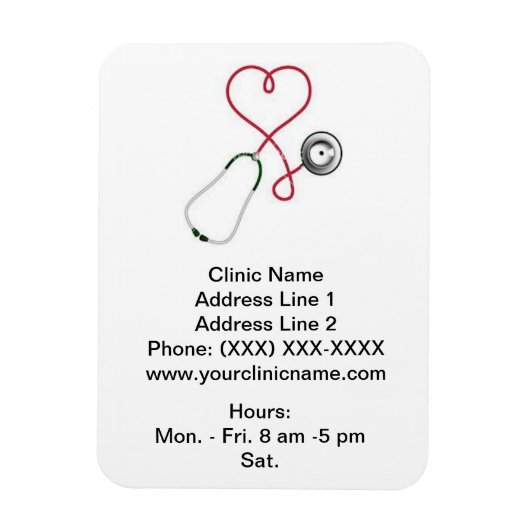 Clinic Promotional Magnet/Vertical (Heart Dr.) Magneet (Verticaal)