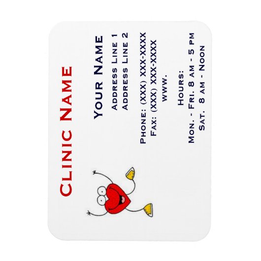 Clinic Promotionl Magnet - Horizonttl/Dansende Har Magneet (Verticaal)