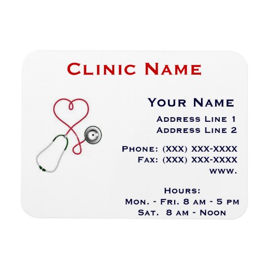 Clinic Promotionl Magnet -Horizonttl/Heart Dr. Magneet (Horizontaal)
