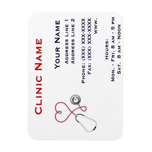 Clinic Promotionl Magnet -Horizonttl/Heart Dr. Magneet (Verticaal)