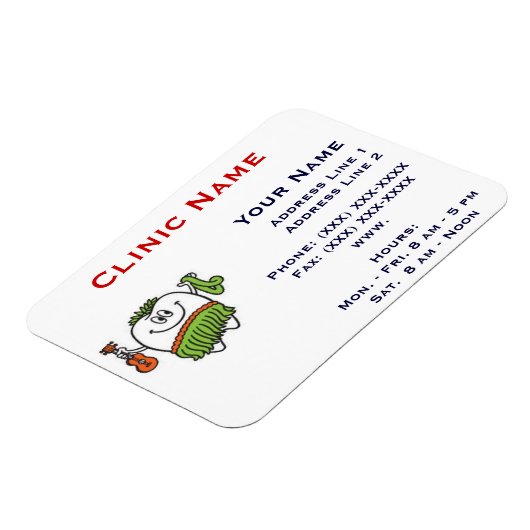 Clinic Promotionl Magnet - Horizonttl/Hoola Tooth Magneet (Linkerzijde)