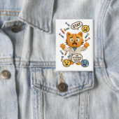 Clinical Lab Tech Cat Running So Many Tests Button (Insitu)