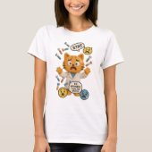 Clinical Lab Tech Cat Running So Many Tests T-shirt (Voorkant)