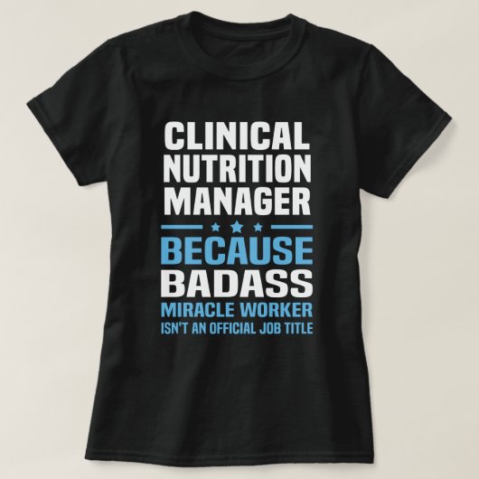 Clinical Nutrition Manager T-shirt (Design voorkant)