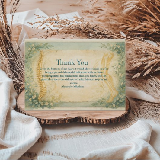 Clinical Physical Therapy Graduation Bedankkaart