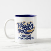 Clinical Psychologist Gift Tweekleurige Koffiemok (Links)