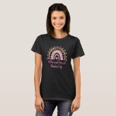 Clinical Social Worker Nurse Leopard Print Boho Ra T-shirt (Voorkant volledig)